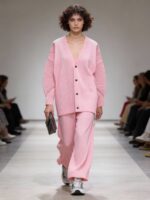 HP line V-neck cardigan with HP. line 127 cropped wide leg pants - Image 2