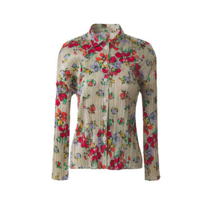 Medieval-style floral long-sleeved shirt