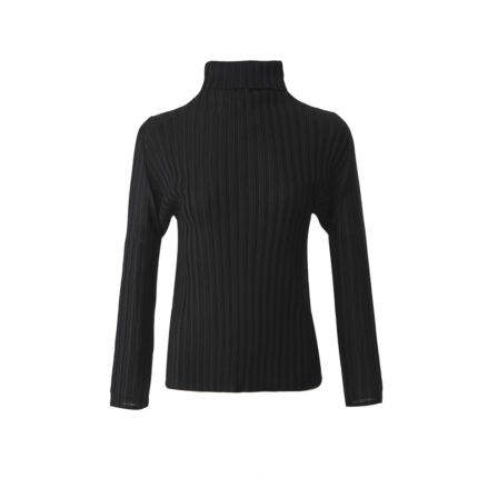 Rib steak high-neck long-sleeved base layer