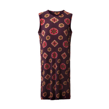 Limited edition brocade flower mid-length vest