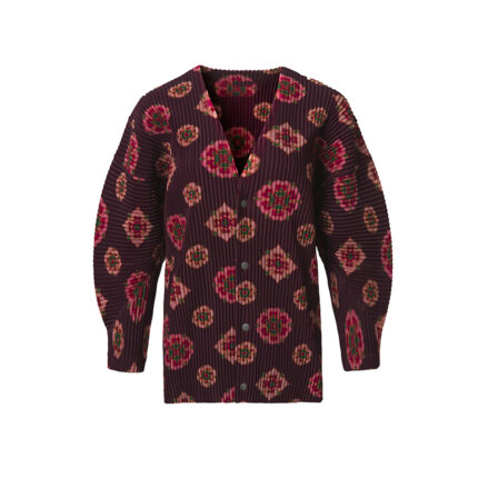 Limited Edition Peony Pattern 105V Collar Sweater
