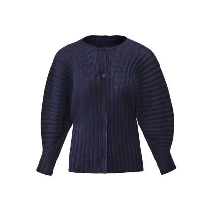 Batwing collar button-up sweater