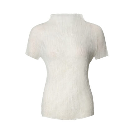 Woven reed short-sleeved shirt
